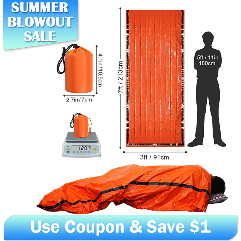 Emergency Mylar Sleeping Bag T - đánh giá và giá Emergency Mylar Tent